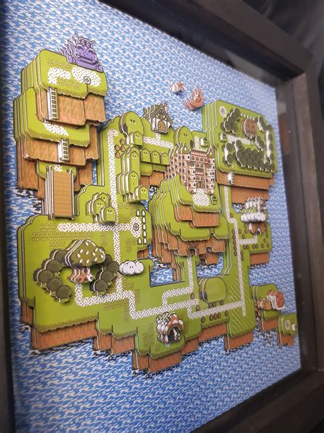 Super Mario Land 2 6 Golden Coins Map 3d Shadowbox Diorama Etsy