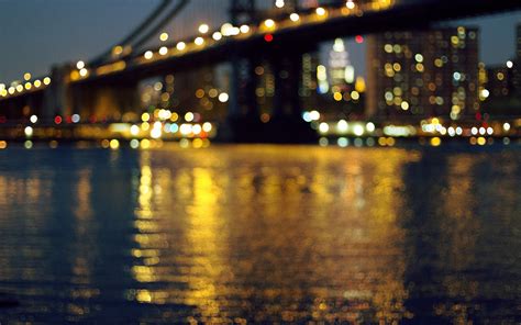 Bridge River City Night Lights Wallpaper 1920x1200 21147
