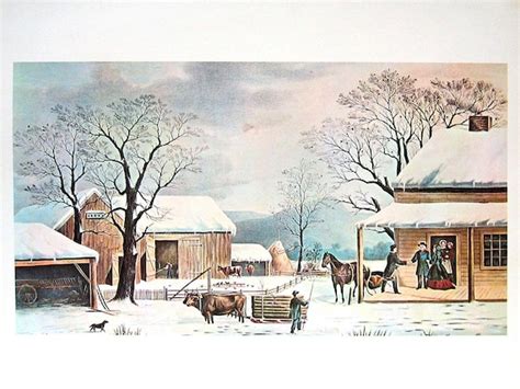 Home To Thanksgiving Currier And Ives Masterpiece Painting