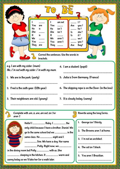 Verb To Be Interactive And Downloadable Worksheet You Can Do The