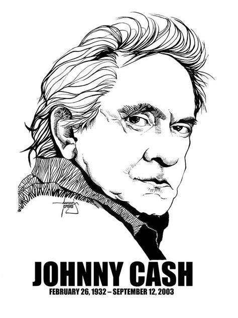 Oh well, this was done more as an experiment, using watercolours and a variety of colour in johnny's face. Johnny Cash Guitar Pages Coloring Pages