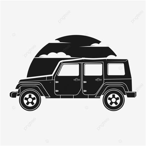 Silhouette Of A Jeep Car Jeep Car Jeep Car Png And Vector With