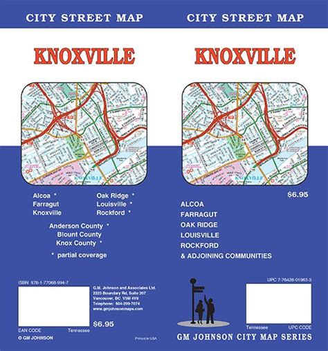 Knoxville Tennessee Street Map Gm Johnson Maps