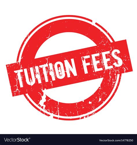 Tuition Fees Rubber Stamp Royalty Free Vector Image