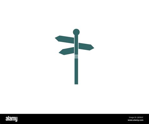 Signboard Directions Icon Vector Illustration Stock Vector Image