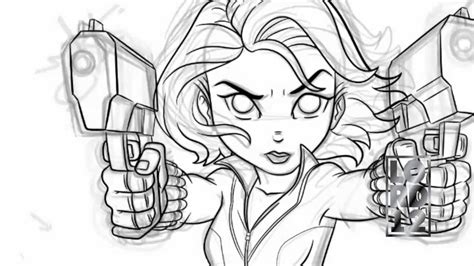How I Draw Black Widow Part 1 By Lord Mesa Youtube