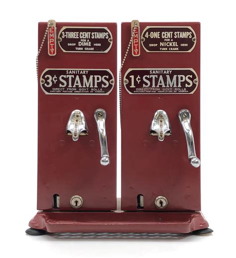 Lot Schermack 5c 10c Two Unit Postage Stamp Vending Machine