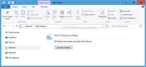 Create New Library In Windows 10 Tutorials