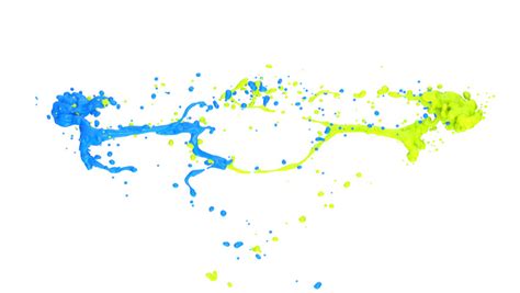 Blue And Green Paint Splashes Stock Footage Video 100 Royalty Free