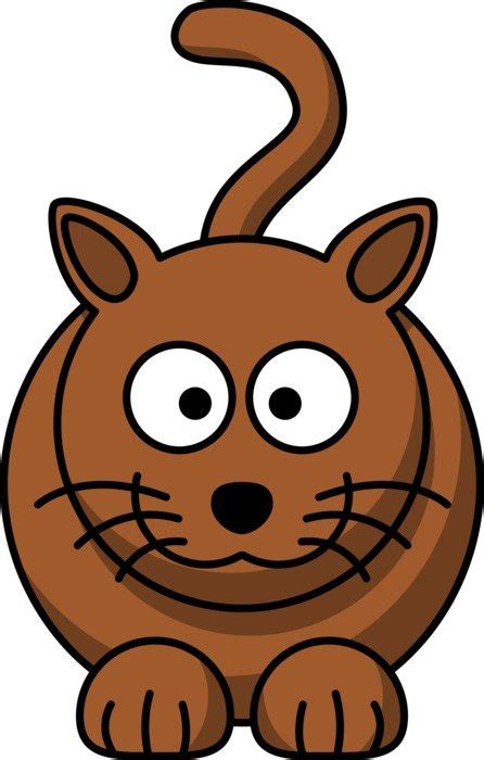 Cartoon Brown Cat Drawing Free Image Download