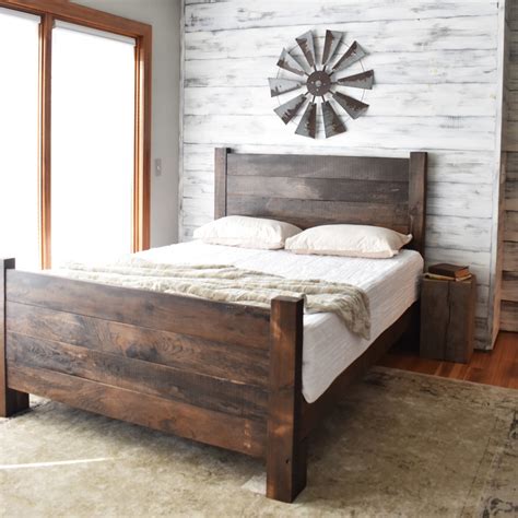 Buy Wood Bed Frame Platform Bed Queen Bed King Headboard Modern