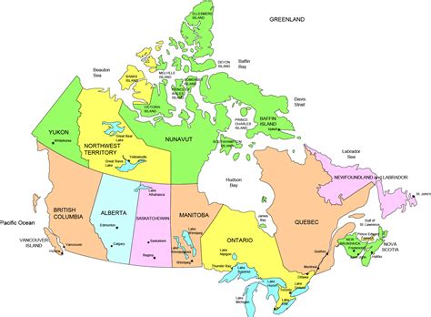 Editable Map Of Canada