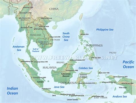 Se Asia Physical Features Map Woman Sex