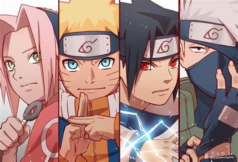 Equipo 7 😍😍 Nhật Ký Nghệ Thuật Phim Hoạt Hình Naruto
