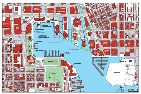 Baltimore Harbor Map Baltimore Md Us • Mappery