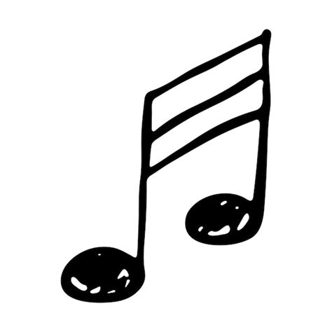 Premium Vector Music Note Doodle Hand Drawn Musical Symbol Single