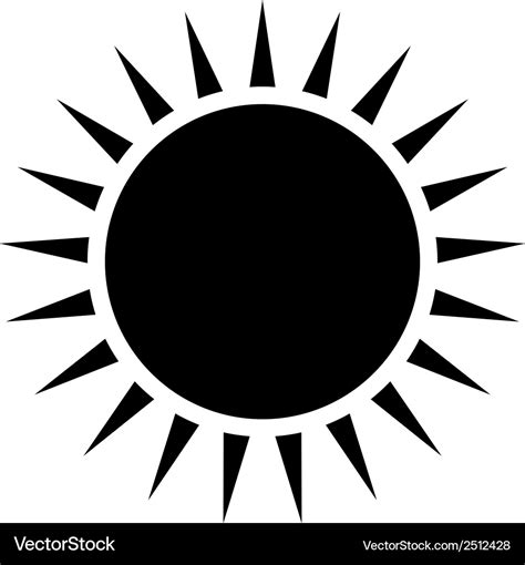 Sun Vector Image Black And White