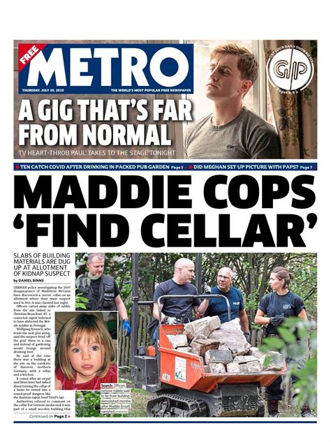 Metro Front Page 30th Of July 2020 Tomorrows Papers Today