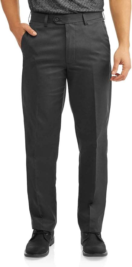 george dress pants mens size 36 x 34 flat front wrinkle resistant polyester grey at amazon men