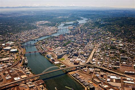 Downtown Portland Aerial Photo Commercial Photography Portland Or