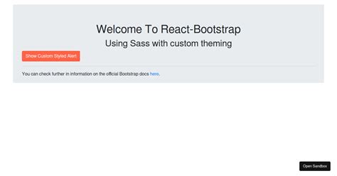 React Bootstrap Using Sass With Custom Theming Codesandbox
