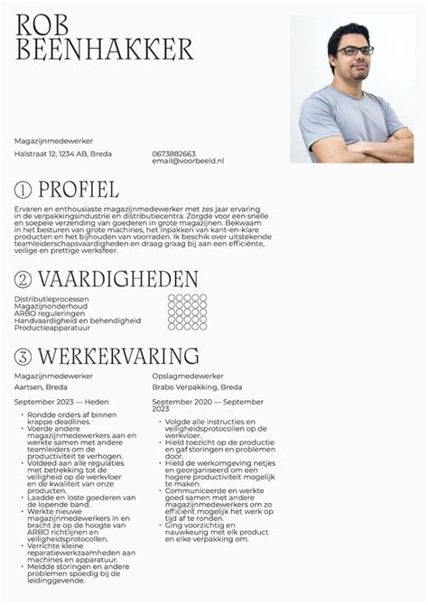 Cv Voorbeeld Logistiek Medewerker Solliciteer Net