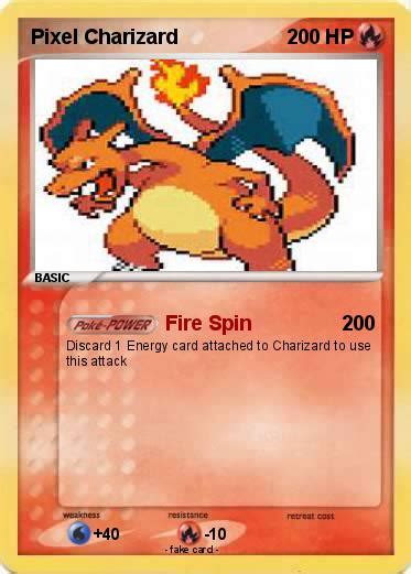 Pokémon Pixel Charizard Fire Spin My Pokemon Card