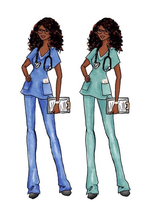 Nurse Bookmark Choice Of Skin Hair Etsy Beautiful Nurse Nurse Nurse Art