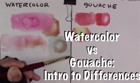 Watercolor Vs Gouache Intro To Differences Gouache Watercolor