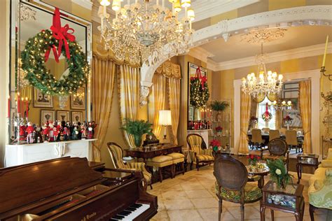 The new orleans saints throws and blankets are great for warmth on a cold day watching football. New Orleans Home Showcases Yuletide Spirit - Southern Lady Mag
