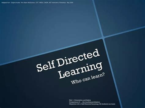 Ppt Self Directed Learning Powerpoint Presentation Free Download