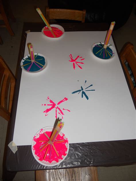 Painting With Straws Use With Painted Poem On Fireworks Painting For