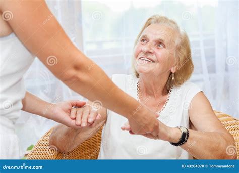 Providing Care For Elderly Stock Photo Image Of Hold 43204078