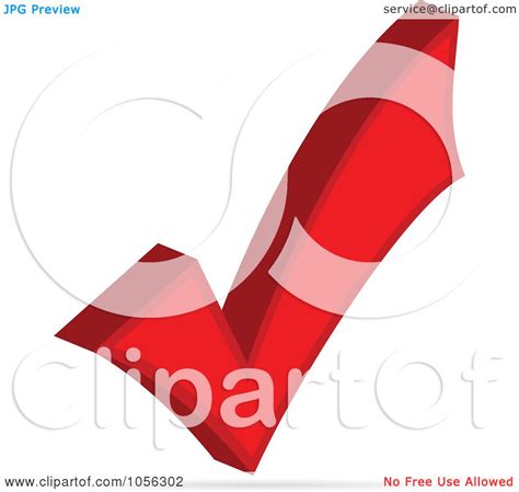 Royalty Free Vector Clip Art Illustration Of A 3d Red Check Mark By
