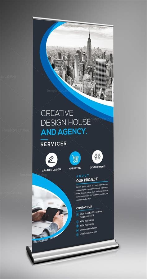 Best Roll Up Banner Template Graphic Templates Pull Up Banner