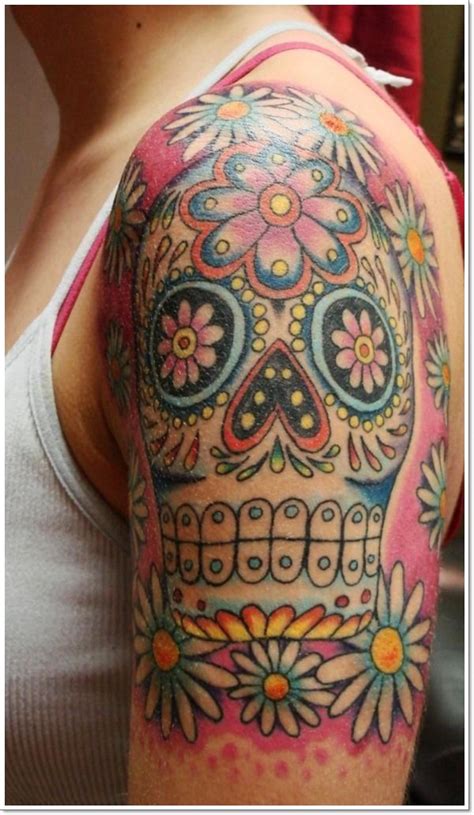 Day of the dead woman tattoo designs, woman tattoo models cool calavera beard skull makeup. 40 Bloodcurdling Day of the Dead Tattoos