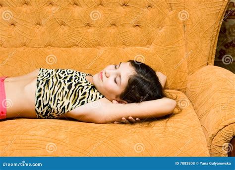 Girl Sleep Sofa Stock Photos Free Royalty Free Stock Photos