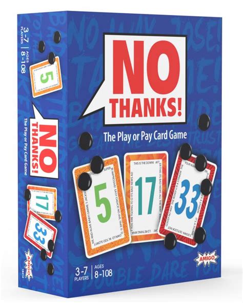 Is a card game for three to seven players designed by thorsten gimmler. NO Thanks Family Card Game - Quick and fun to play with simple rules.