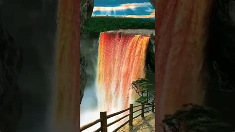 Red Bloody Looking Waterfalls In Usashorts Waterfall Red Youtube