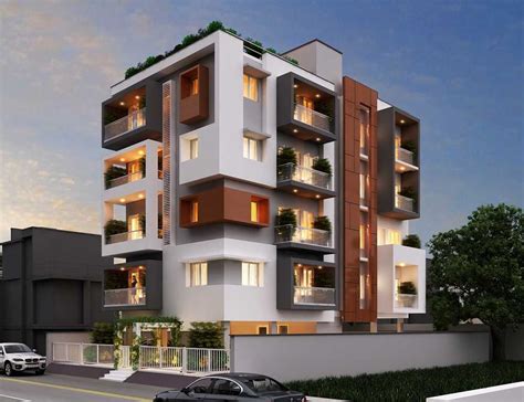 Architecture Apartment Thirunelveli Day View Facade Design Modern