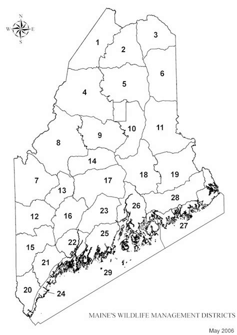 Maine Wildlife Management District Map