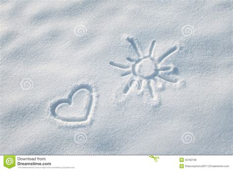 Snow Heart Shape Stock Image Image Of Close Frost Cold 35762139
