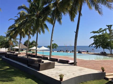 Tanjung is a beach town on the north west coast of the island of lombok in indonesia. Infinity pool, and a nice little square of beach ...
