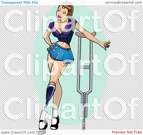 Royalty Free RF Clipart Illustration Of A Sexy Amputee Pinup Woman