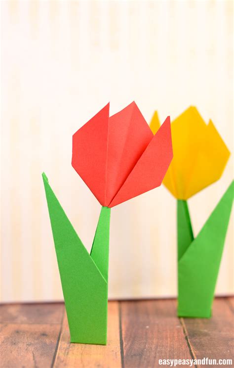 How To Make Origami Flowers Origami Tulip Tutorial With Diagram Ôn