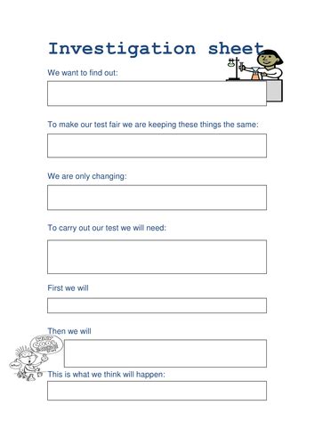 Science Write Up Sheets By Missain Teaching Resources Tes