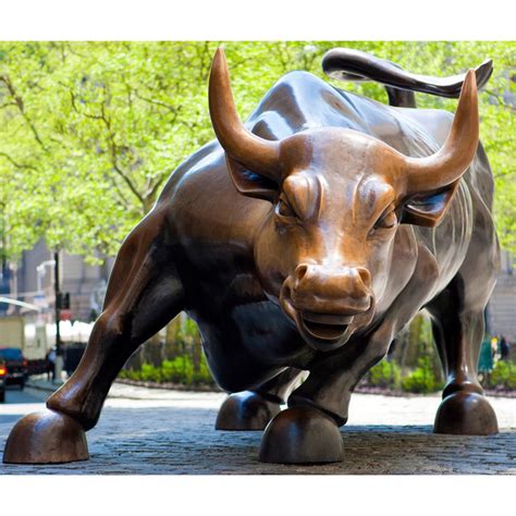 Bronze Bull Statue Wall Street Bull Sculpture Aongking Sculpture