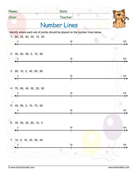 Number Line Worksheets Pdf Printable Math Champions