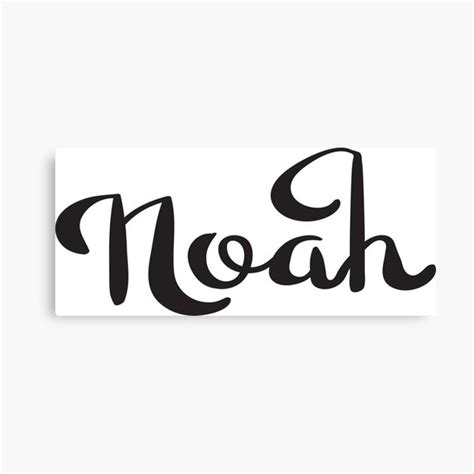 Noah Name Canvas Prints Redbubble