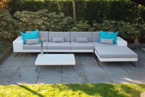 Loungeset Lounche Set Tuin Wicker Bank Wit Aanbieding Zwart Huntingad Com